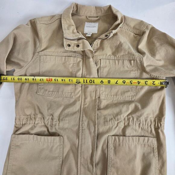 Vintage  X  America Women's Tan Canvas Chore Anorak Jacket Medium - Picture 4 of 8